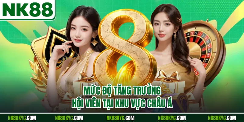 Mức độ tăng trưởng hội viên tại khu vực châu Á